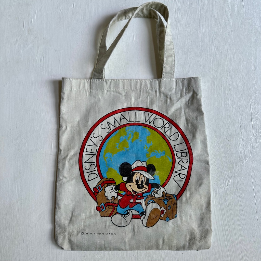 Vintage Disney Small World Library Tote Bag